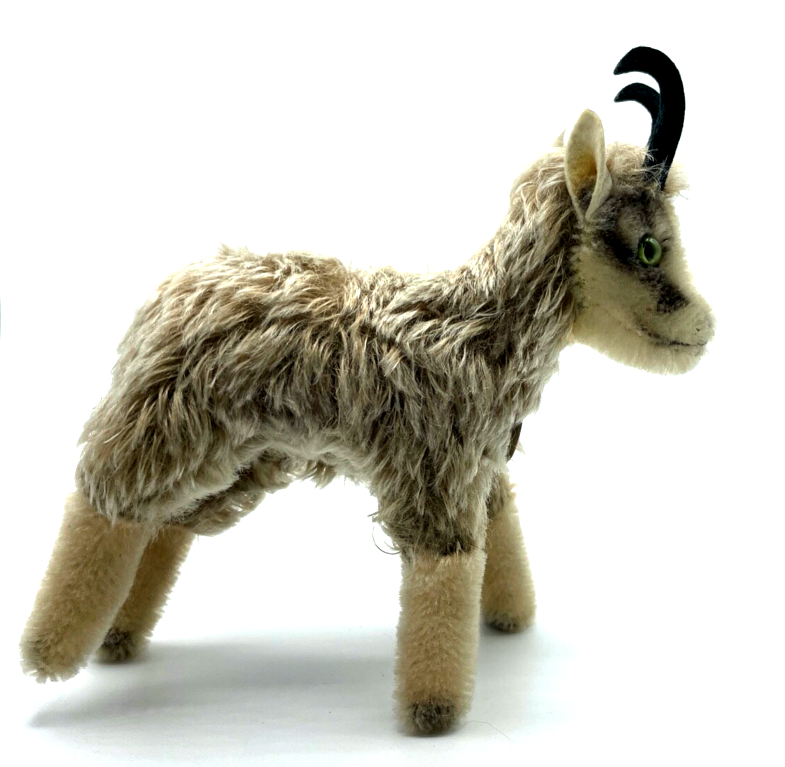Vintage Steiff Mohair Ziege Gemse ? H 17 cm L 17 cm gepflegt mit Schildchen2