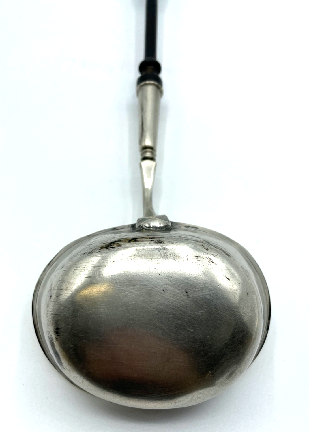 Antik Biedermeier Silber 1 Vorleger Kelle alte Punzen L 43 cm teilvergoldet Holz3