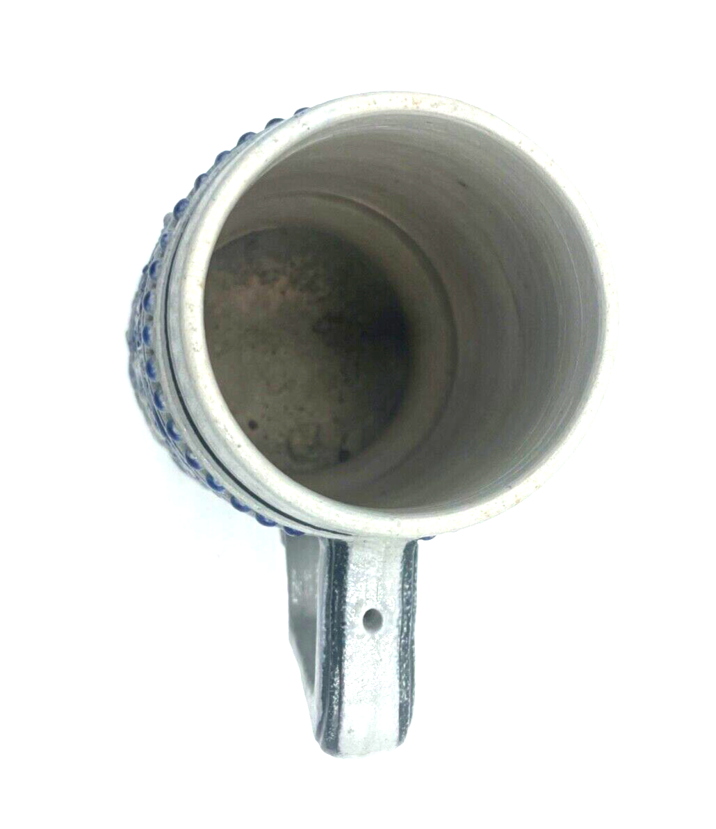 Alter Maskaron Steinzeug Henkelbecher Weinbecher  Becher 1/2 Ltr. um 1900 Prosit4