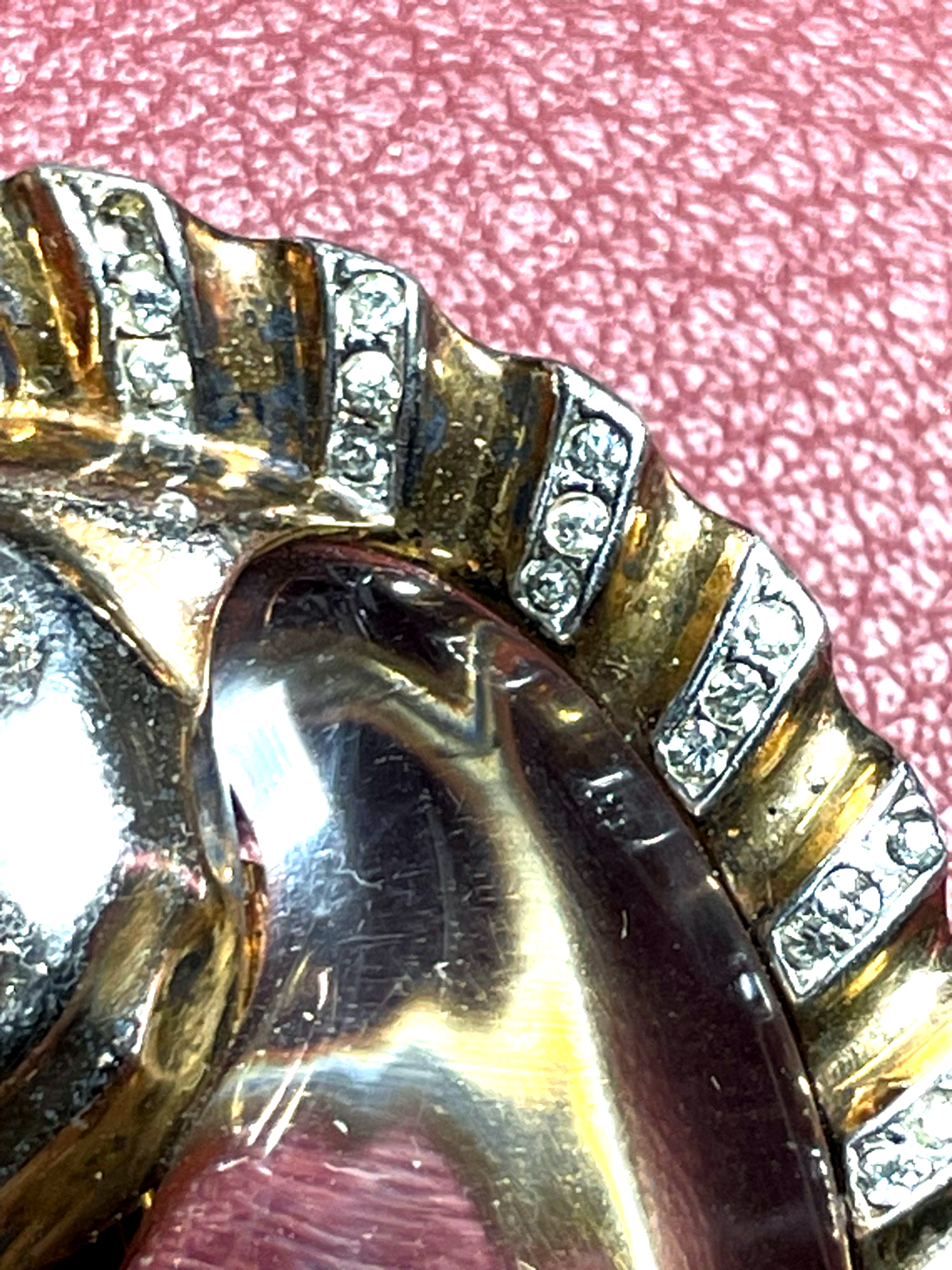 Vintage Trifari Jelly Belly Pferdekopf Brosche Sterling Alfred Philippe 194019