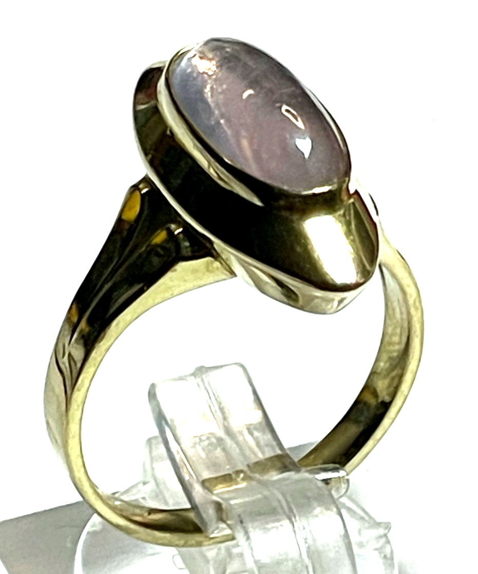 Vintage Design 333 Gold 8 K Ring heller Amethyst Ø 17mm RG 54 Juwelier gebraucht0