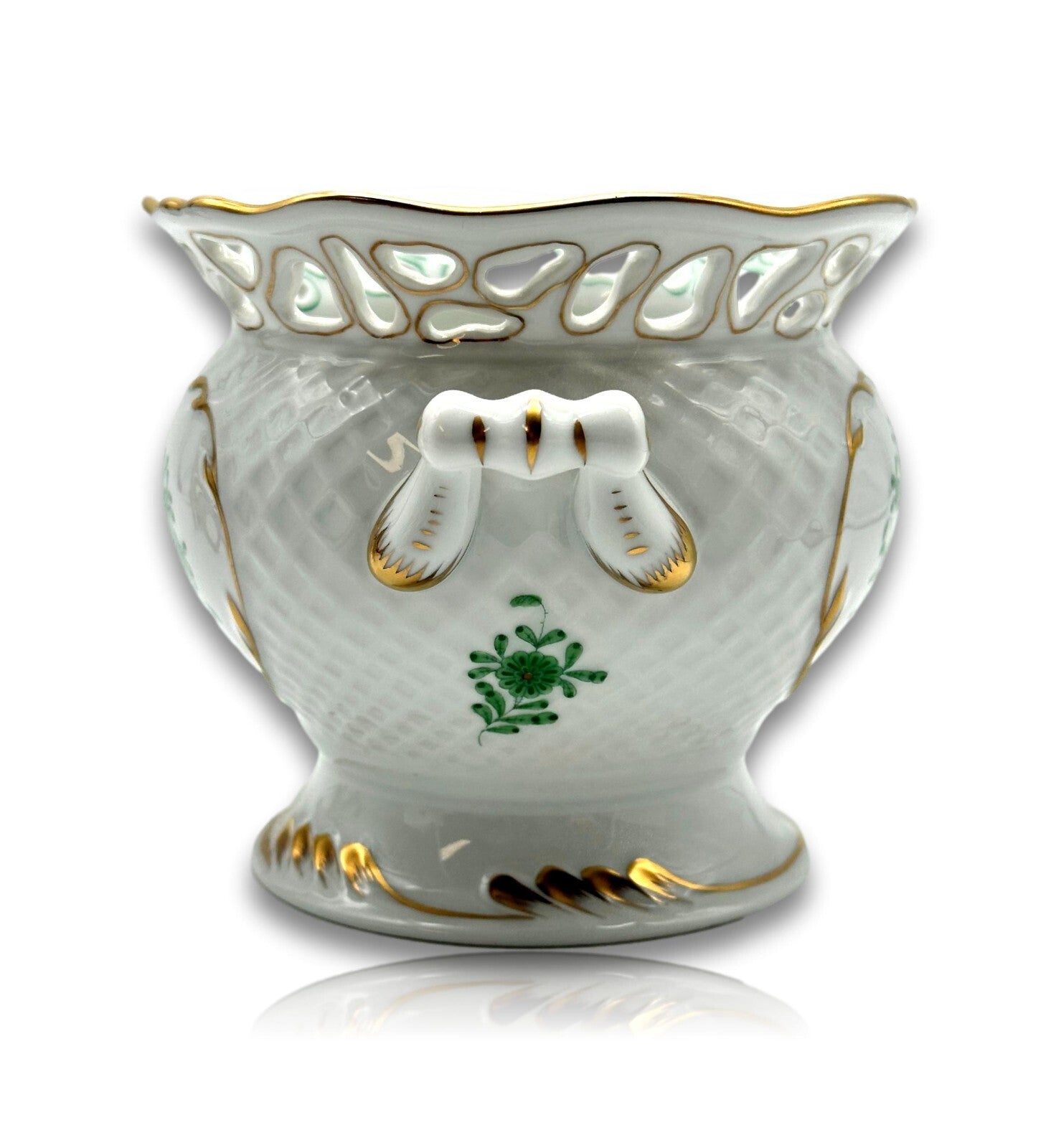 Herend 6547 AV - Cachepot Übertopf - Porzellan - Apponyi Green - Handbemalt3
