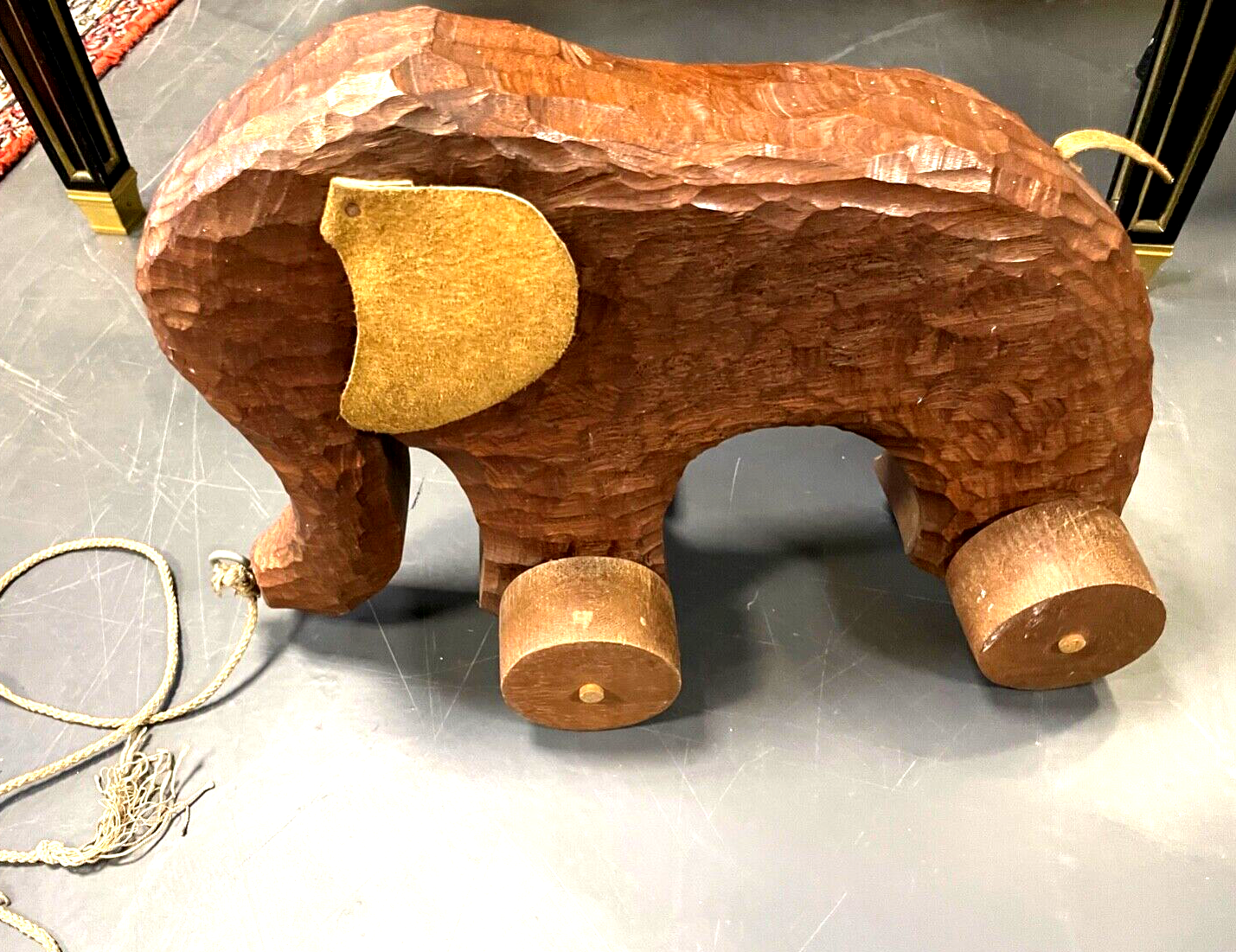 Gr. 70erJ Nachziehspielzeug Elefant Kinder Nachziehtier Holzspielzeug massiv3