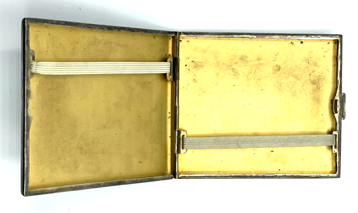 Antik Zigarettenetui Zigaretten Etui Hoka Alpacca Initialen W E oder E W 30er J8