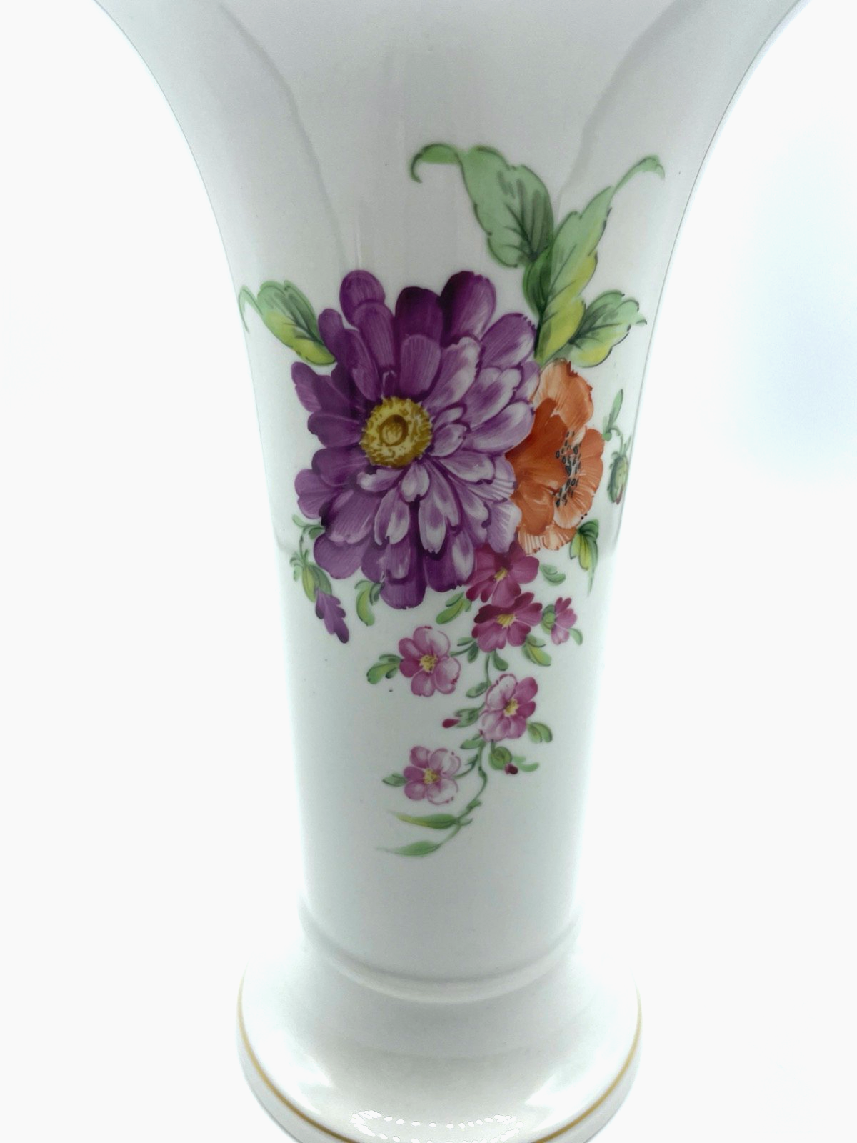 Antik KPM Porzellan Vase Trichtervase Trompetenvase  Blumen H 19 cm top gepflegt1