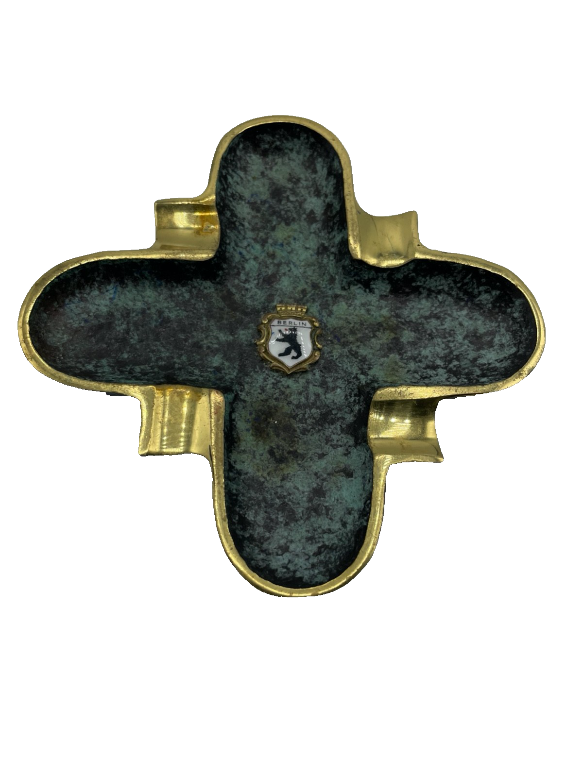 mid century Bronze Ascher Aschenbecher Berliner Bär Wappen Herrenzimmer Zigarre1