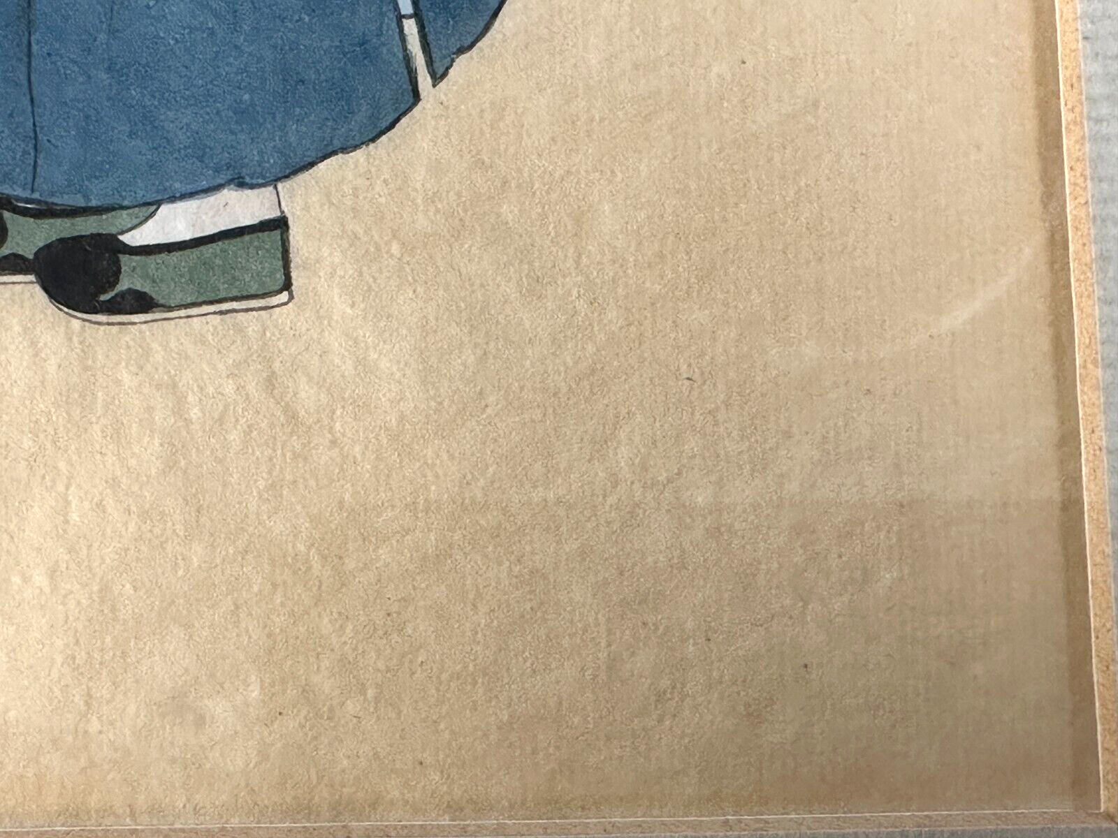 Chinesische Malerei - Markpapier mit Deckfarben - um 1900 - gerahmt hinter Glas12