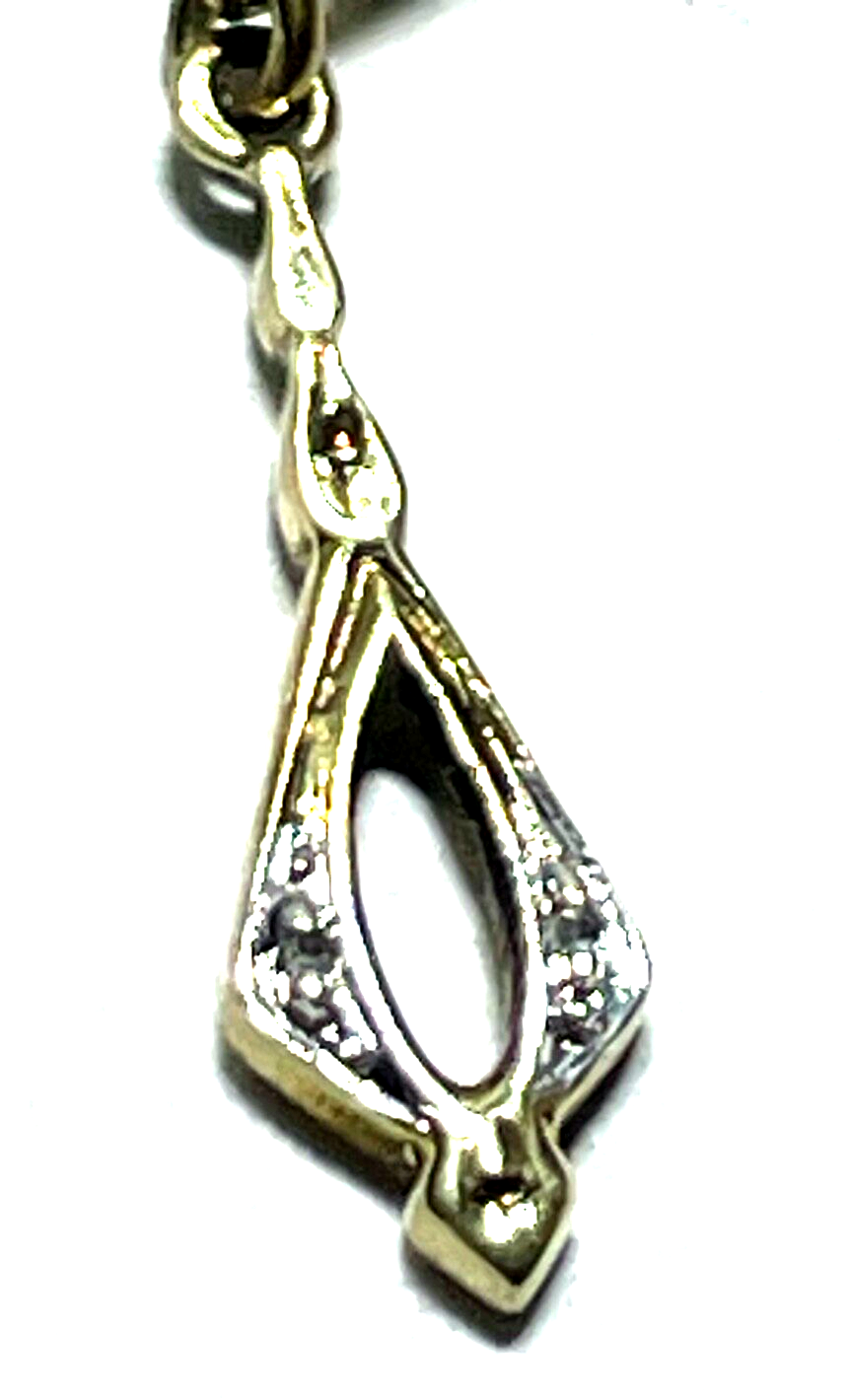 333 Gold 8 K Ohrringe Ohrhänger modern Juwelier Qualität 4x Diamant L37 B6 mm6