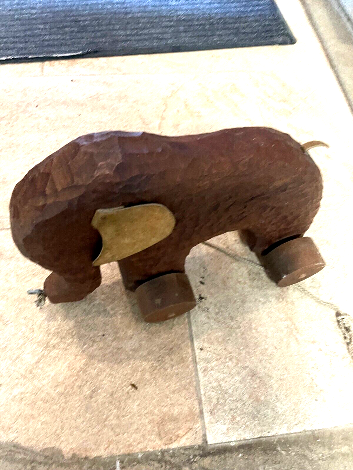 Gr. 70erJ Nachziehspielzeug Elefant Kinder Nachziehtier Holzspielzeug massiv12