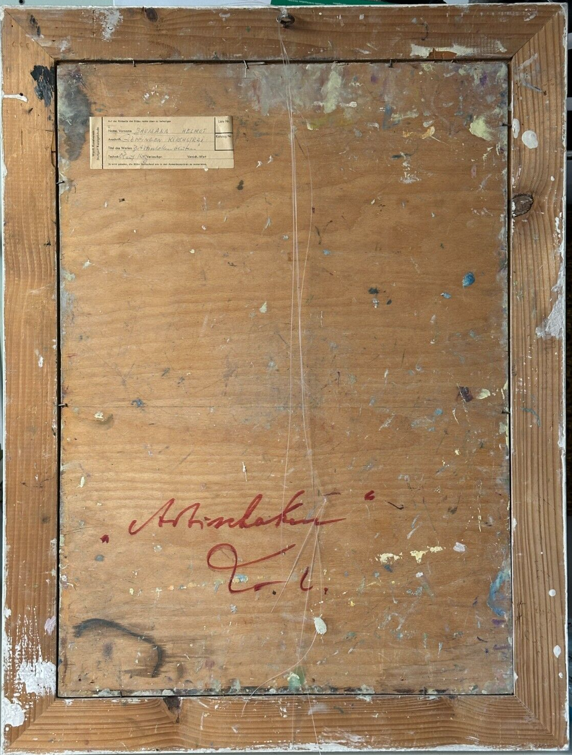 Helmut Baumann 1894-1978 - Öl auf Leinwand auf Platte - Artischockenblüte - Sign10
