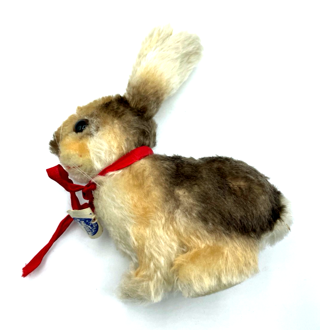 Antik Steifftier Steiff Hase Sonny gepflegt H  20 cm L 16 cm Knopf Fahne Label9