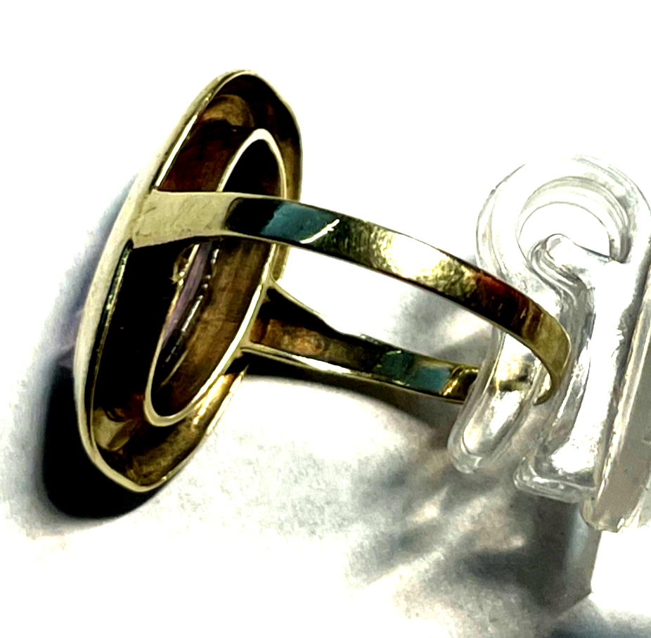 Vintage 333 Gold 8 K heller Amethyst Ring Ø 17,8 mm RG 56 Juwelier Qualität5