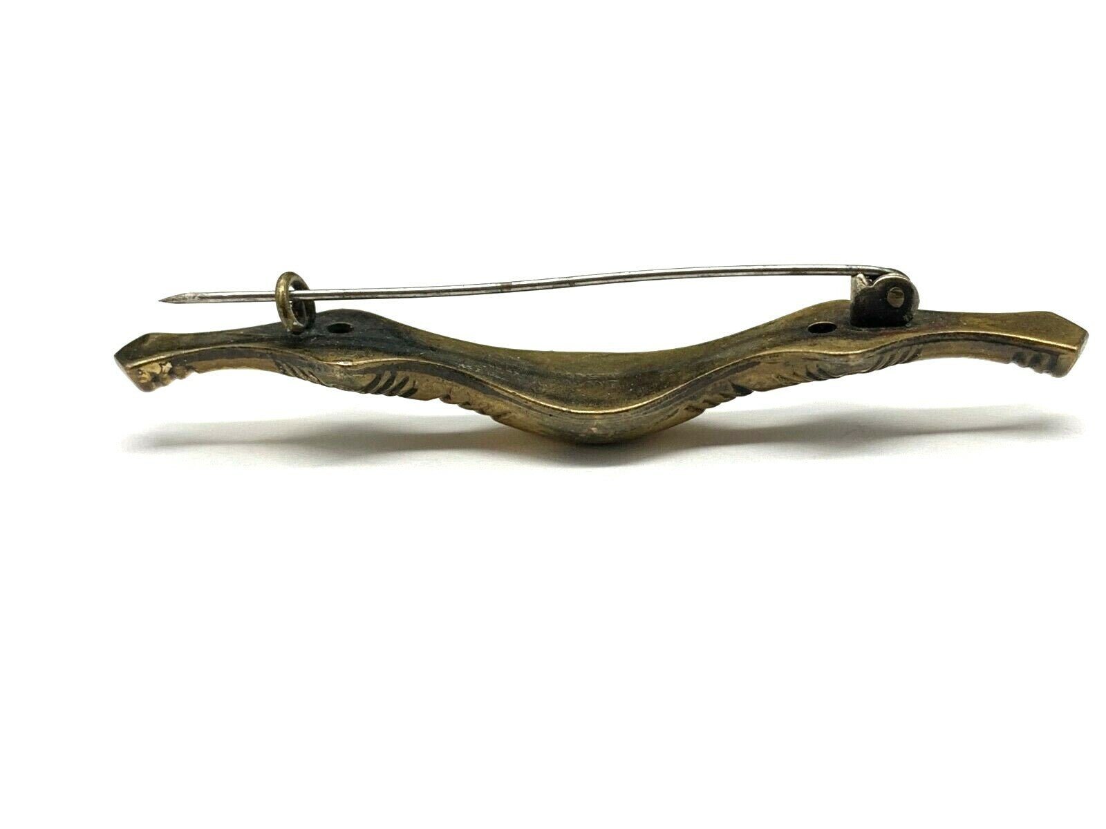 Kalevala Koru Finnland - Modernist Design Brosche Brooch - Bronze Stabbrosche3