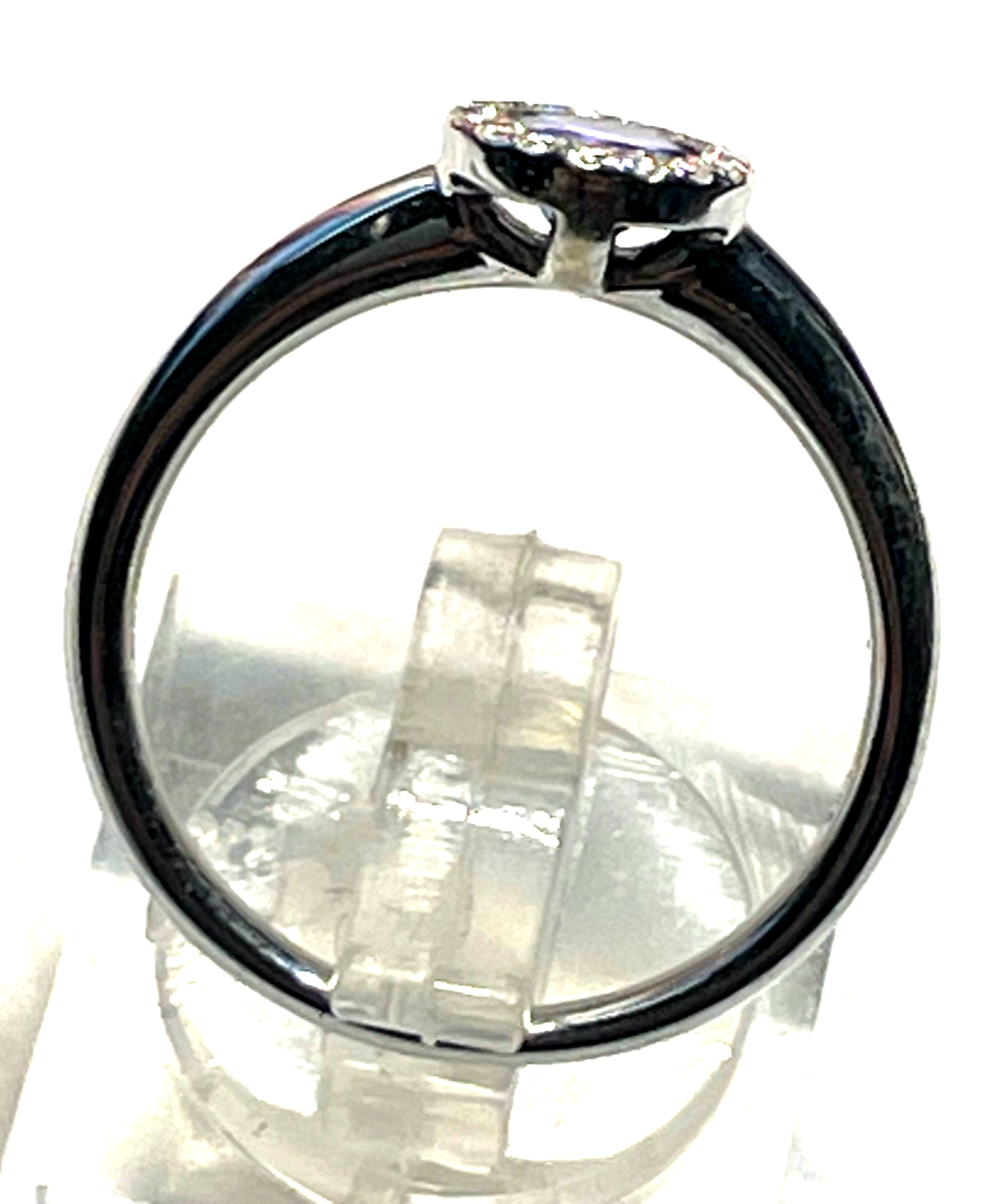 Solider massiver 750 Weißgold Ring Tansanit + Brillanten Ø 18 mm RG 57 Juwelier3