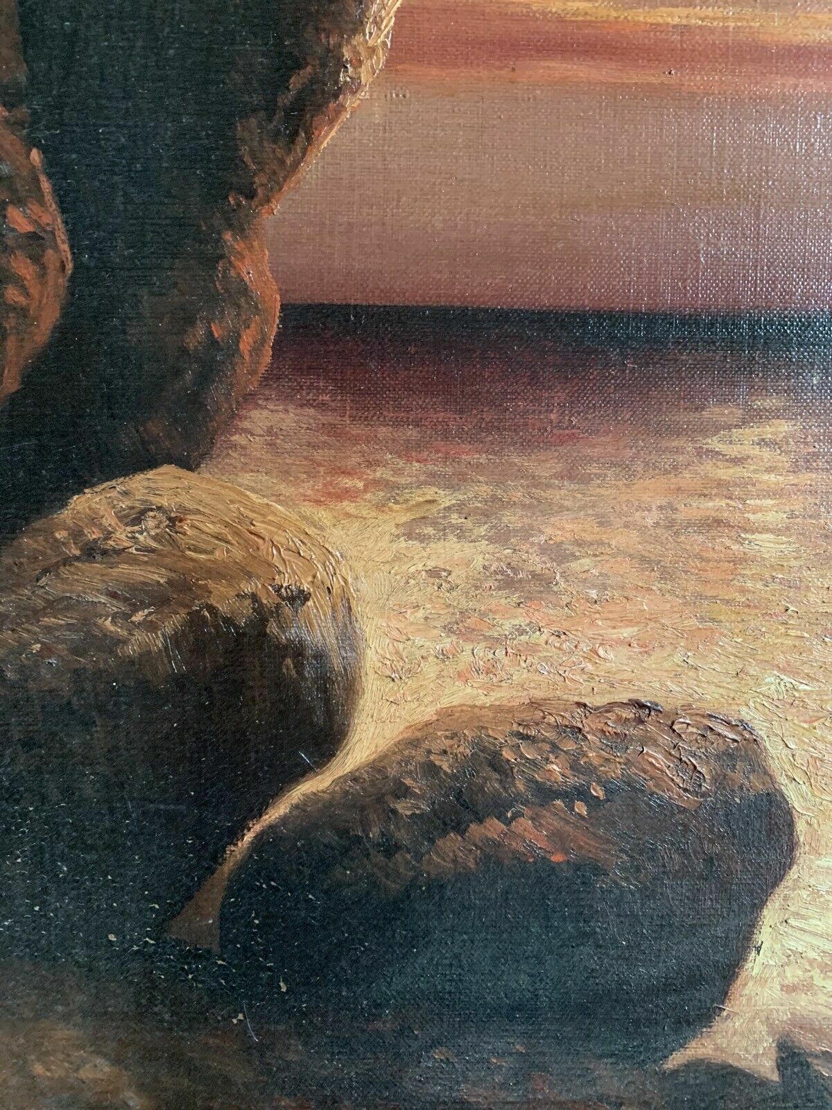  Georg Hoffmann-Salon 1911 - Ölgemälde - Dämmerlandschaft am Meer - gerahmt6