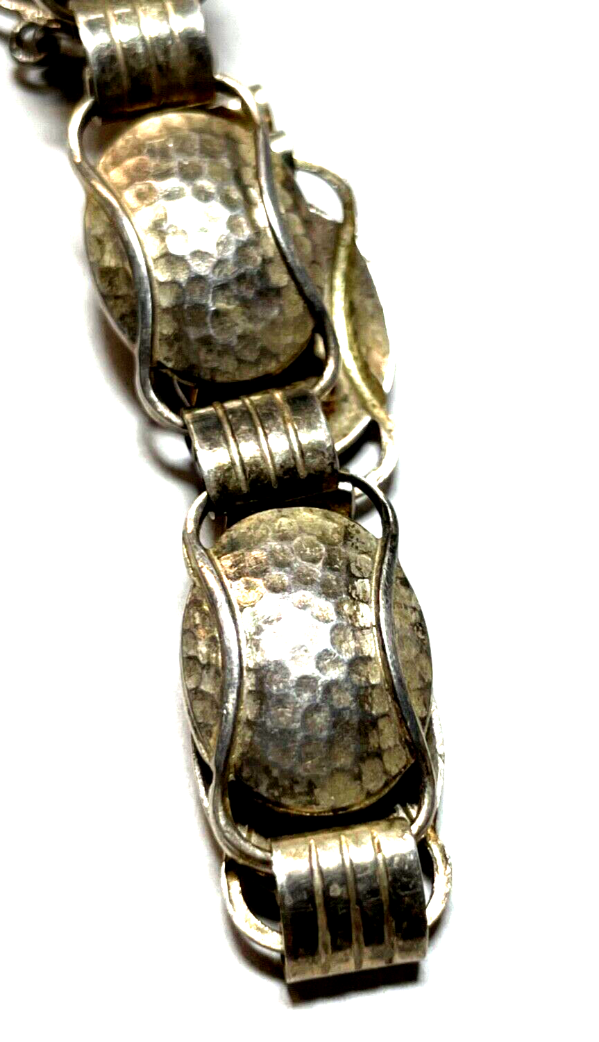 Vintage 50er J 800 Silber Hammerschlag Armband Handarbeit gehämmert midcentury8