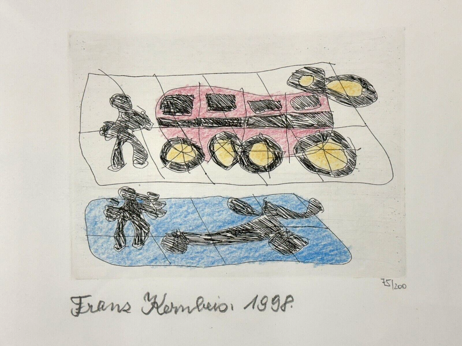Franz Kernbeis - Radierung - mit Pastell koloriert - 1998 - Untitled - num. sig1