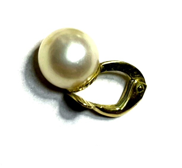 Stattliche 585 Gold 1 4 K Ohrringe Ohrclips Clips zeitlos mit Akoya Perle Ø 102