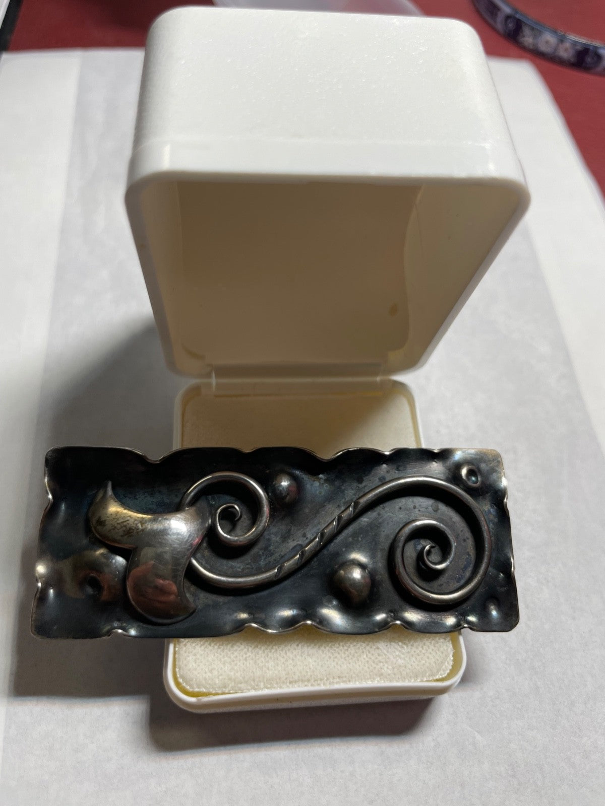 H.Z. 900 Silber antik Design Brosche Modernist Handarbeit Silberschmied gepfl.4