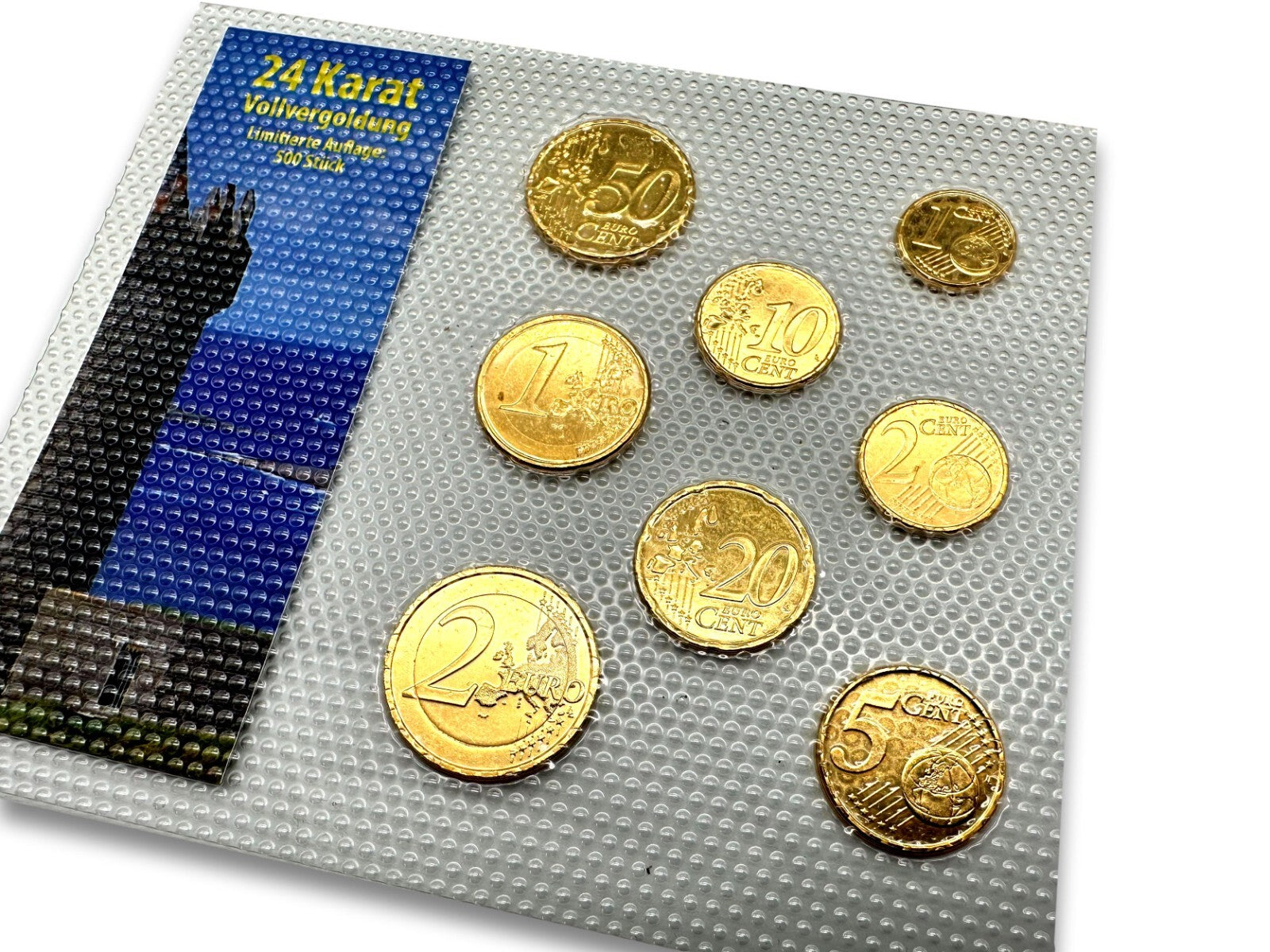 Irland KSM Kursmünzsatz 2002-2008 Euro € - 24 ct vergoldet - Limitierte Edition1