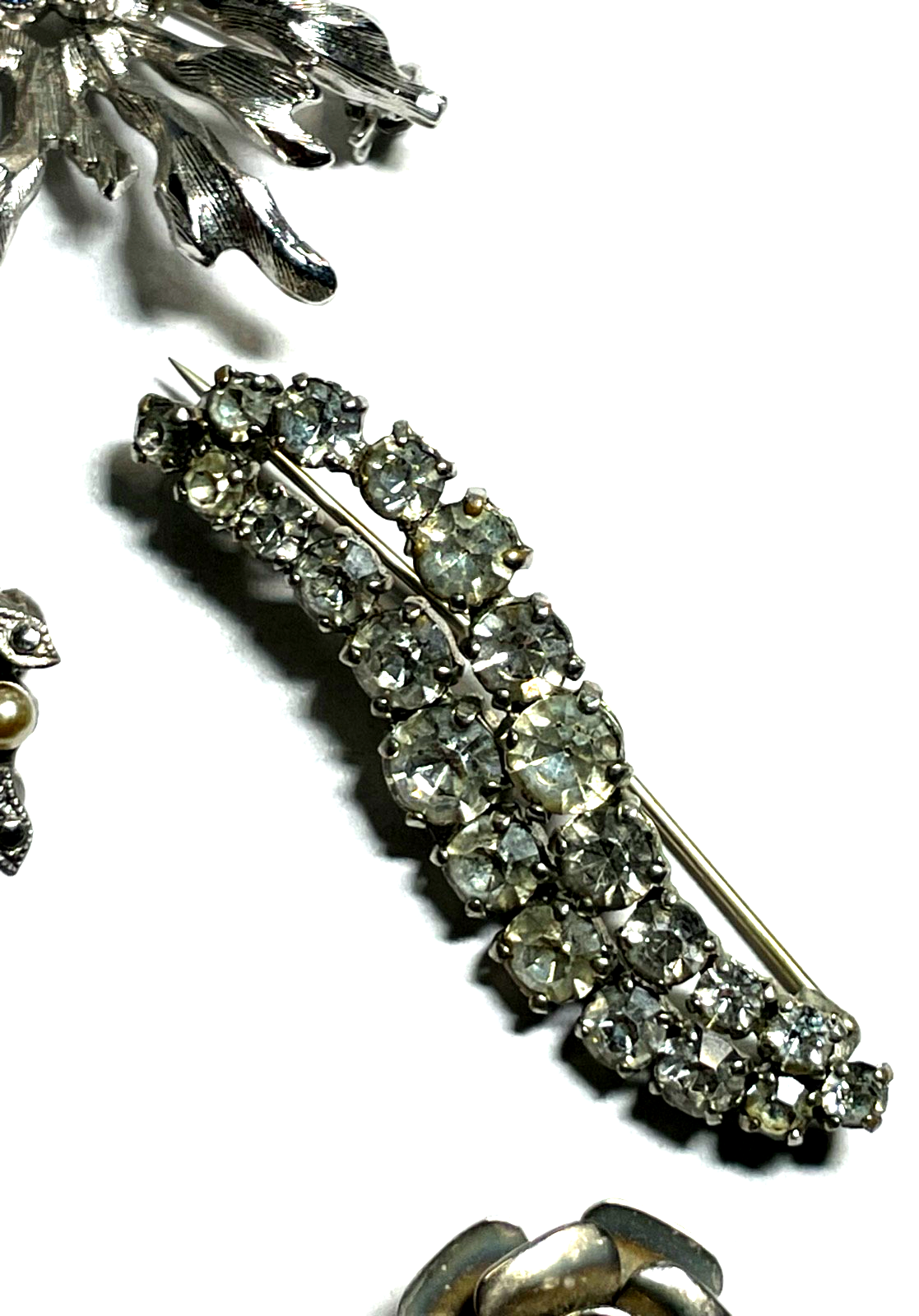 5 x vintage Brosche Anstecknadel Konvolut silber farbig top gepflegt Modeschmuck3