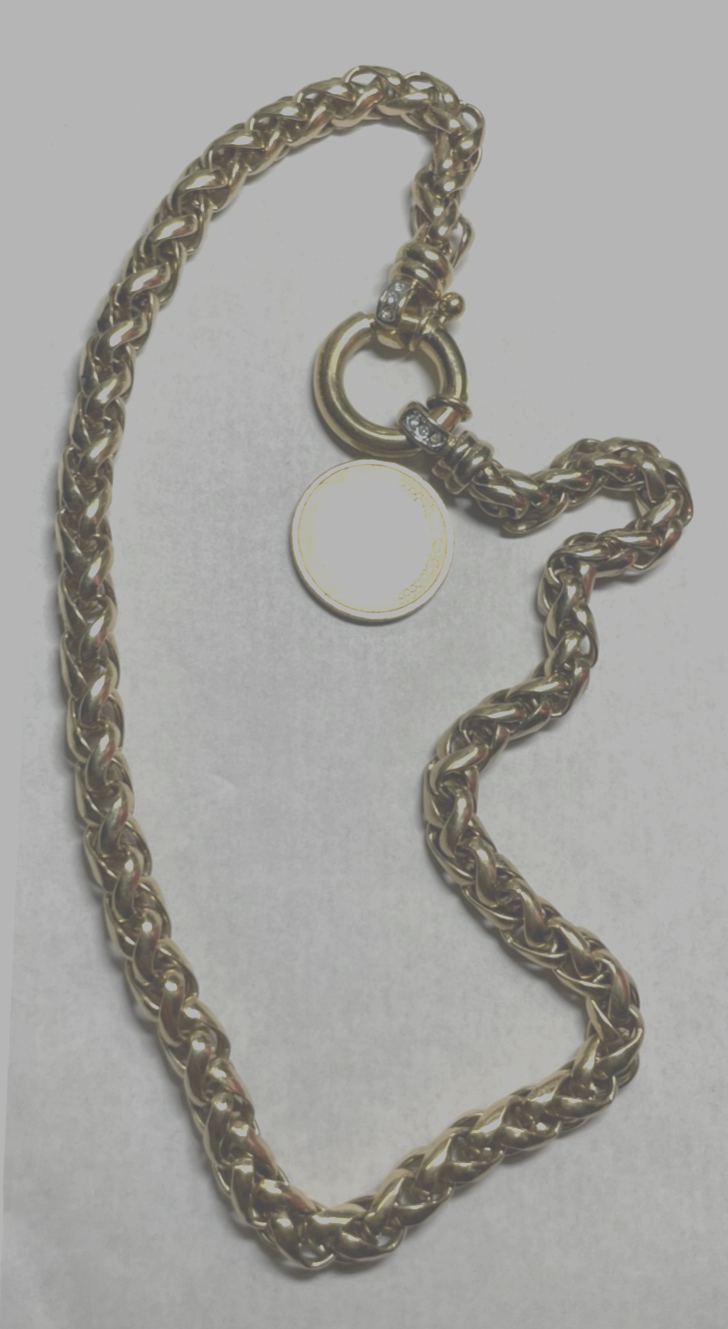 PL Pierre Lang mega Collier Statement Schlauchkette Strickmuster L 46 cm B 7 mm7