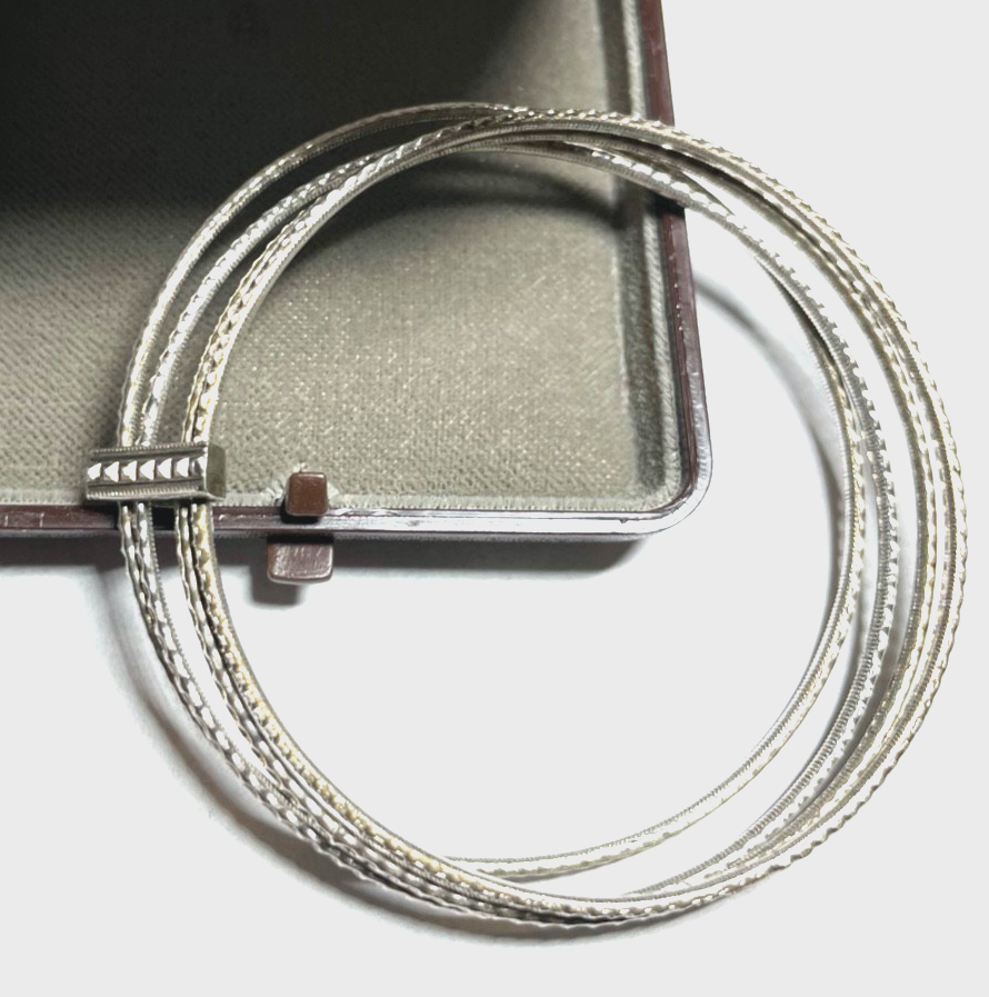 Vintage 835 Silber 4 in 1 Armreifen Armreif Armschmuck klassisch + massiv Ø 6 cm2