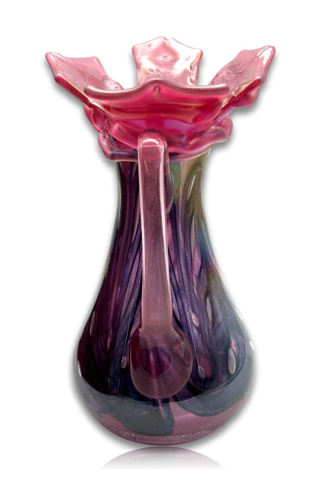 Murano Vase - Mid-Century - Henkelkrug Henkelvase - Irisierendes Glas1