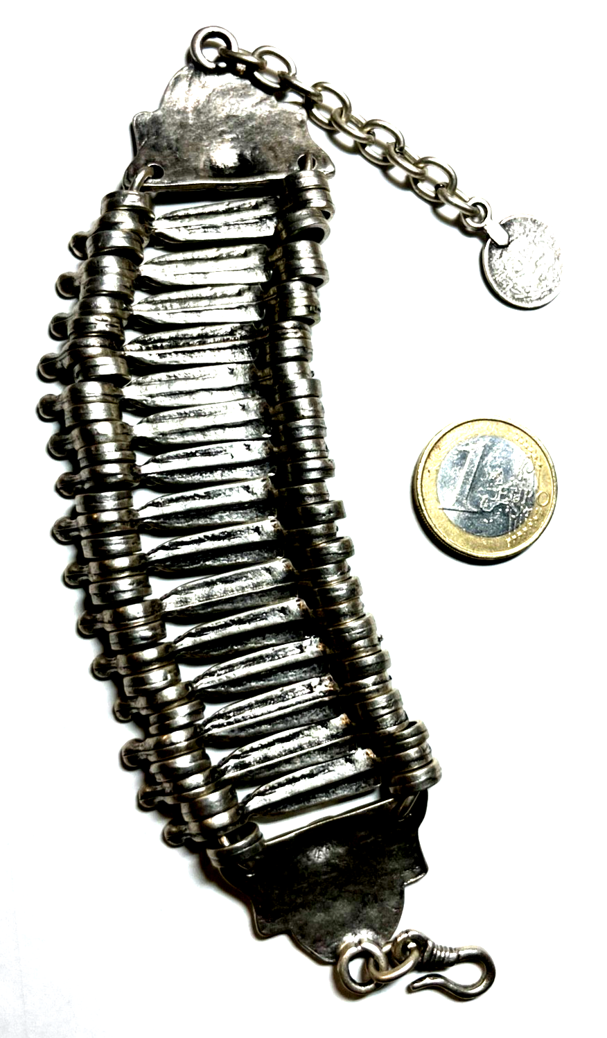 Vintage stattliches Armband Orient silber farbig top gepflegt Breite 40 mm5