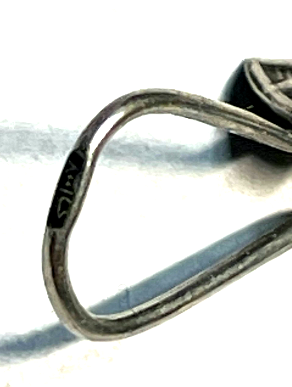 Vintage handgefertigte 925 Silber Ohrhänger Skarabäus mit Kartusche + Lotusblüte8