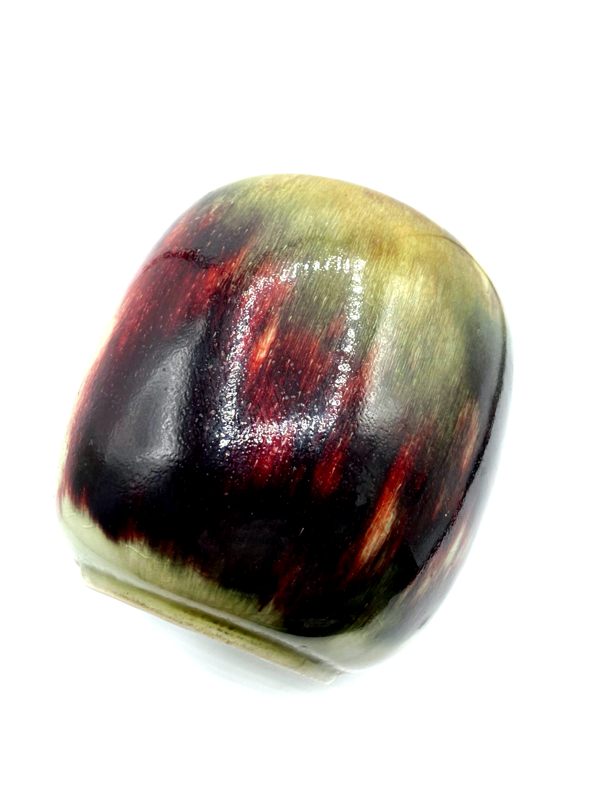 WMF Art Deco Keramik Vase Gerda Conitz Turmmarke Glasur Ochsenblut Craquelé 18cm7