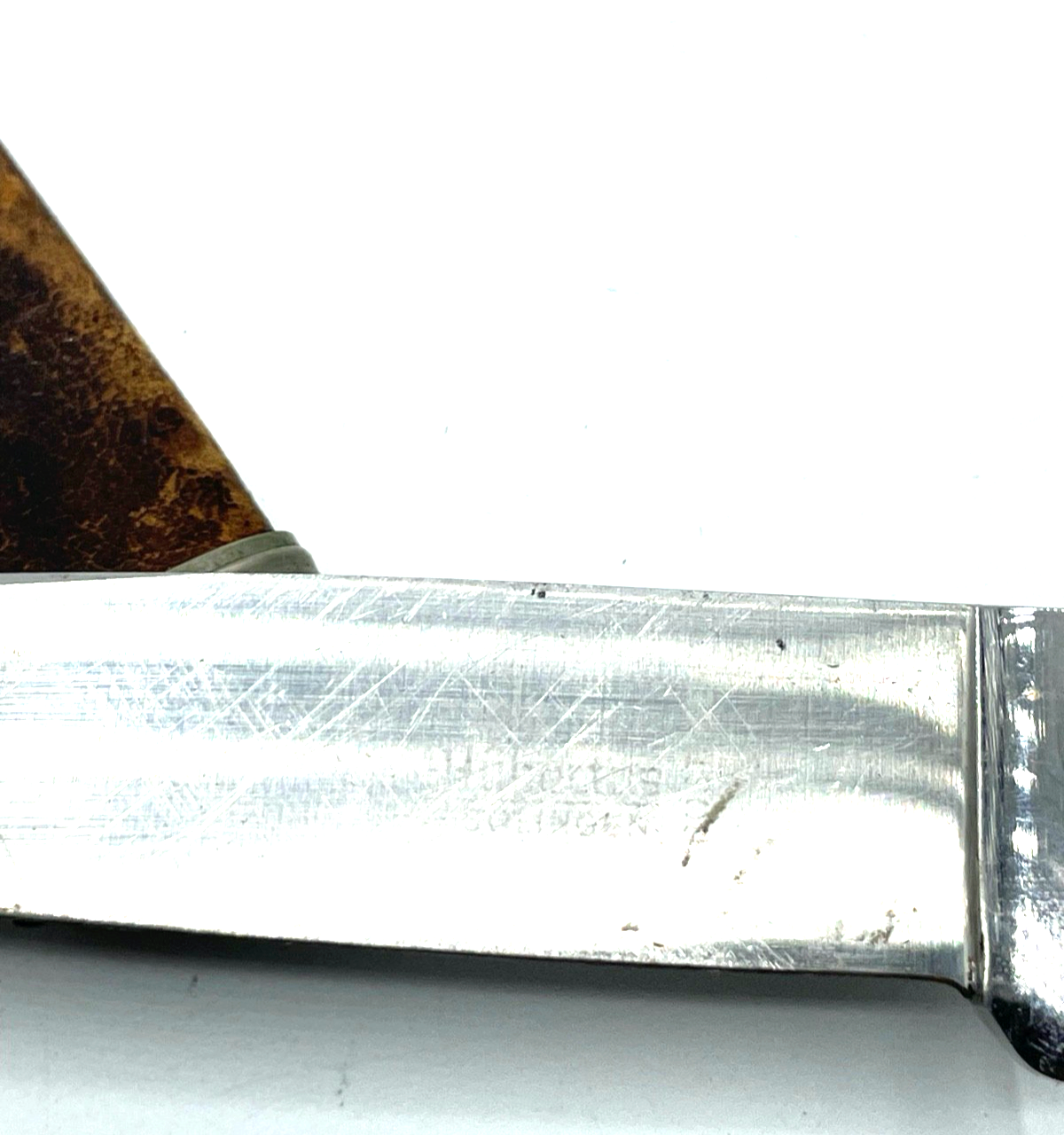Antik Jagdmesser Taschenmesser mit Horngriff + Leder Scheide Hubertus Solingen4
