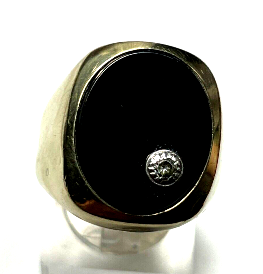 333 Gold 8 K Herrenring Ring Siegelring Onyx solide Juwelier Qualität Ø 18 mm1