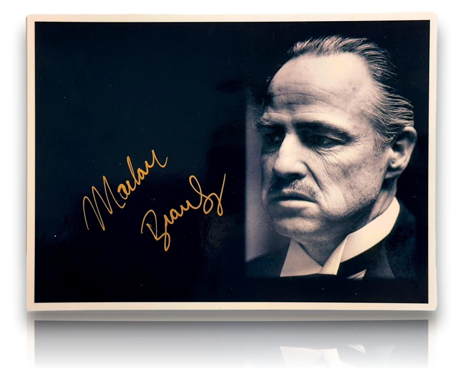 Marlon Brando Autogramm - Der Pate - signiertes Foto - goldener Marker - COA0