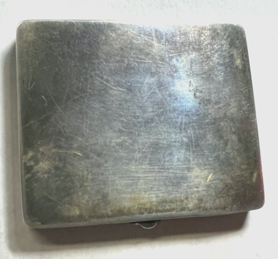 Antik massives Silber Etui Visitenkartenetui um 1935 Dänemark gepflegt 85,11 Gr7