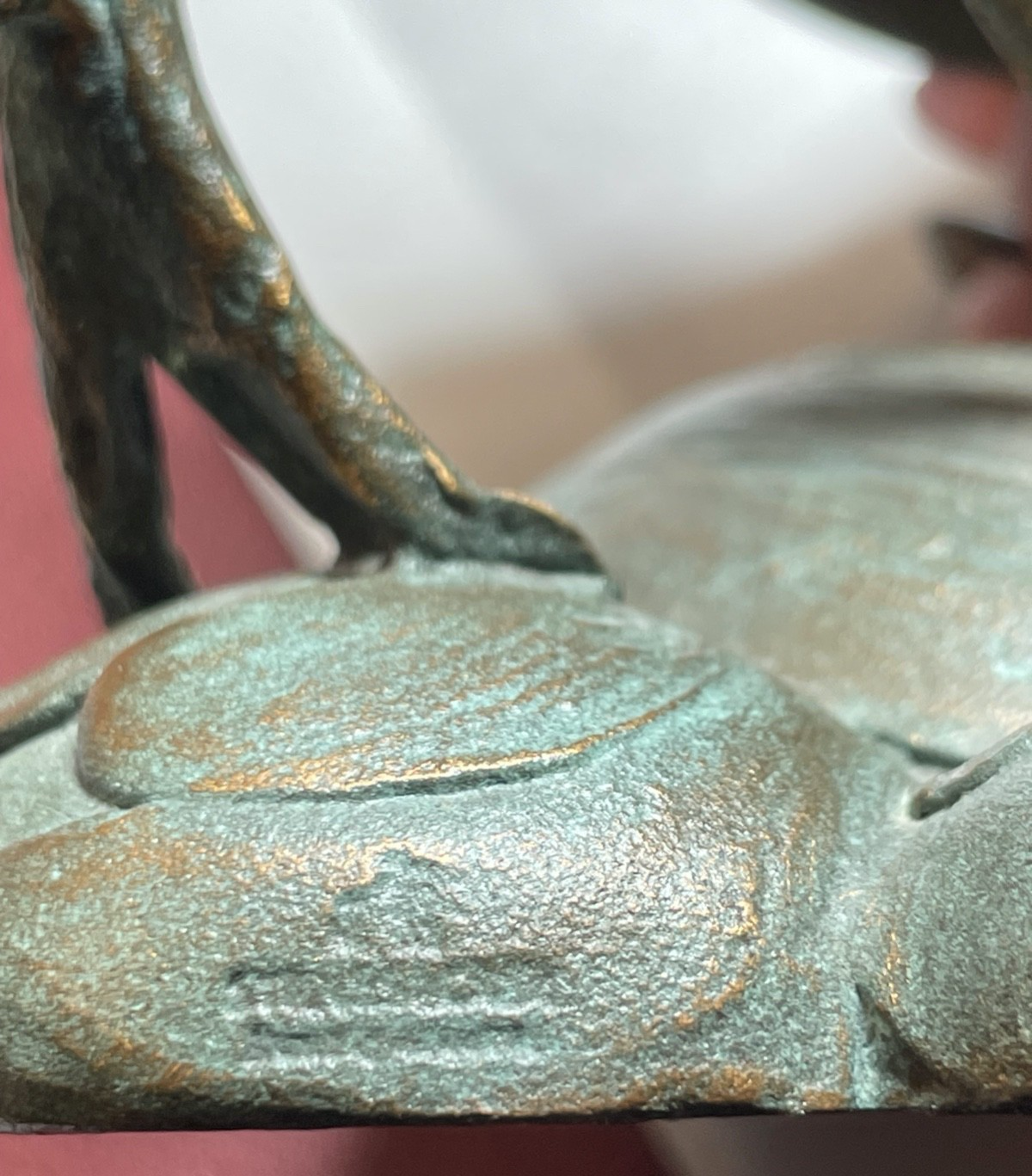 Strassacker Bronze Plastik mit Patina Vogel vollplastisch H 17 cm mit Stempel7