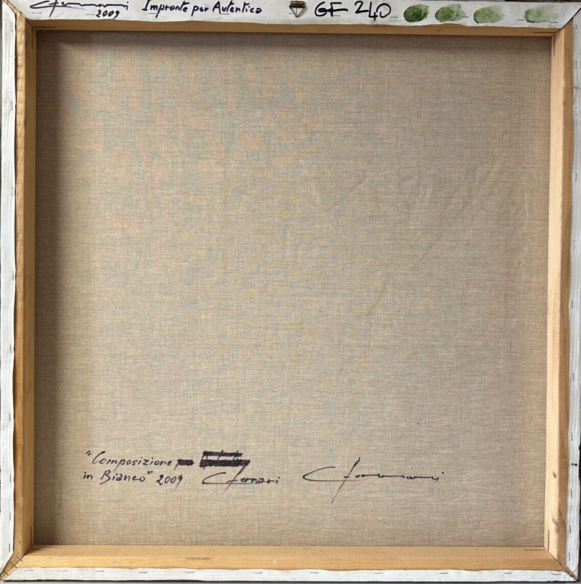 Carlo Ferrari - Öl auf Leinwand - Composizione in Bianco 2009 - signiert9