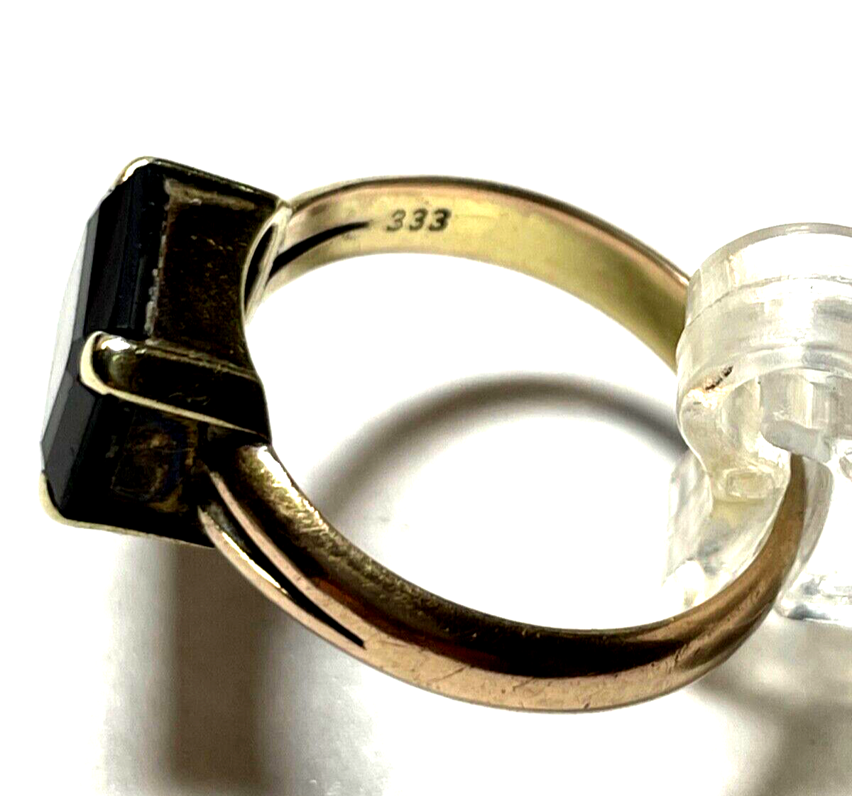 Antik 333 Gold 8 K Ring dunkel roter Granat Ø 20 mm RG 63 solide Qualität3