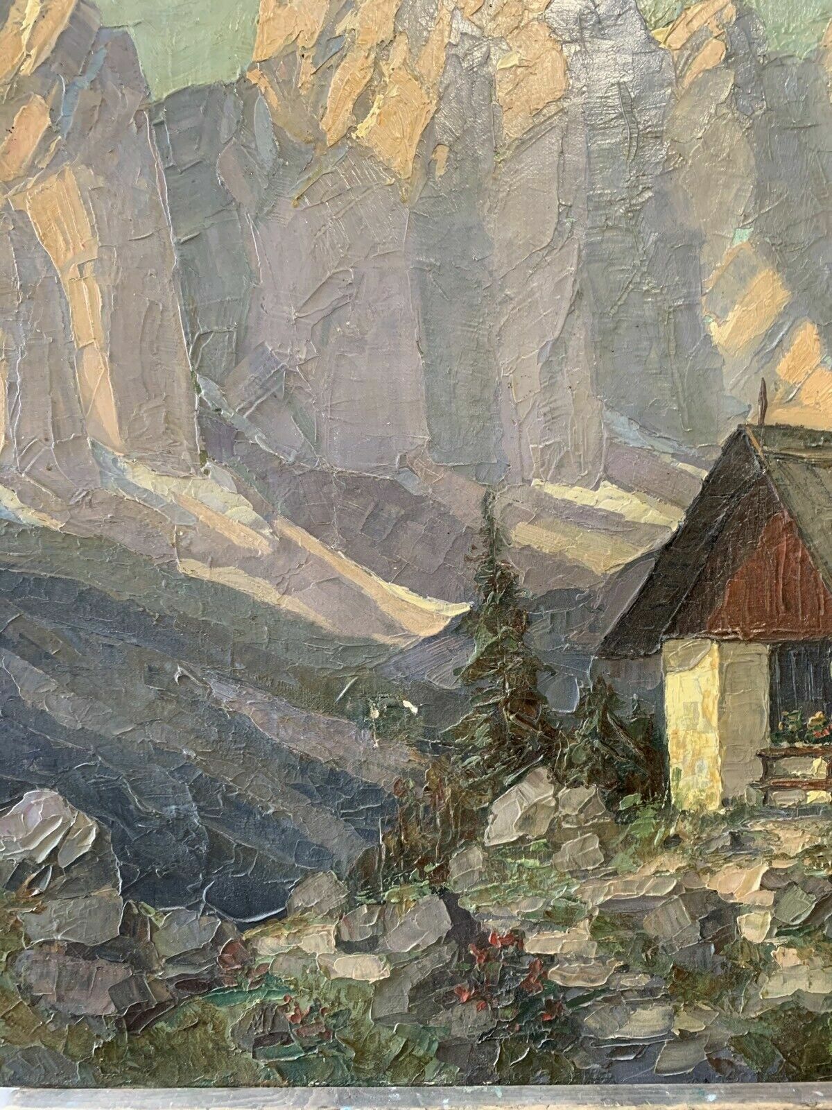 Adalbert Sutor - Ölgemälde - Öl auf Leinwand - ungerahmt - Tiroler Kapelle2