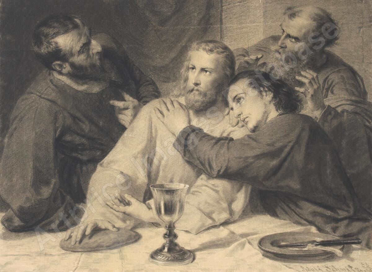 Öl auf Leinwand - Jesus und Judas - K. Junginger - Kopist nach Adolf Schmitz12