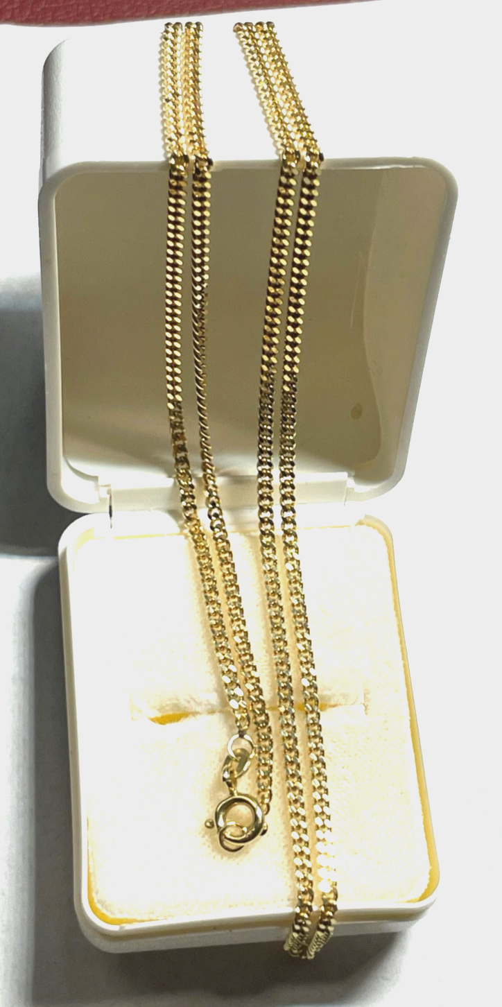 FBM 585 Gold 14 K Gelbgold Kette Panzerkette unisex L 60 cm B 2 mm sehr gepfl.5