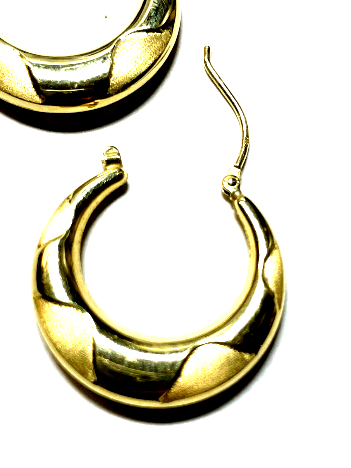 585 Gold 14 K Ohrringe Creolen mit Struktur Muster Ø 23 mm B 5 mm Juwelier gepfl2