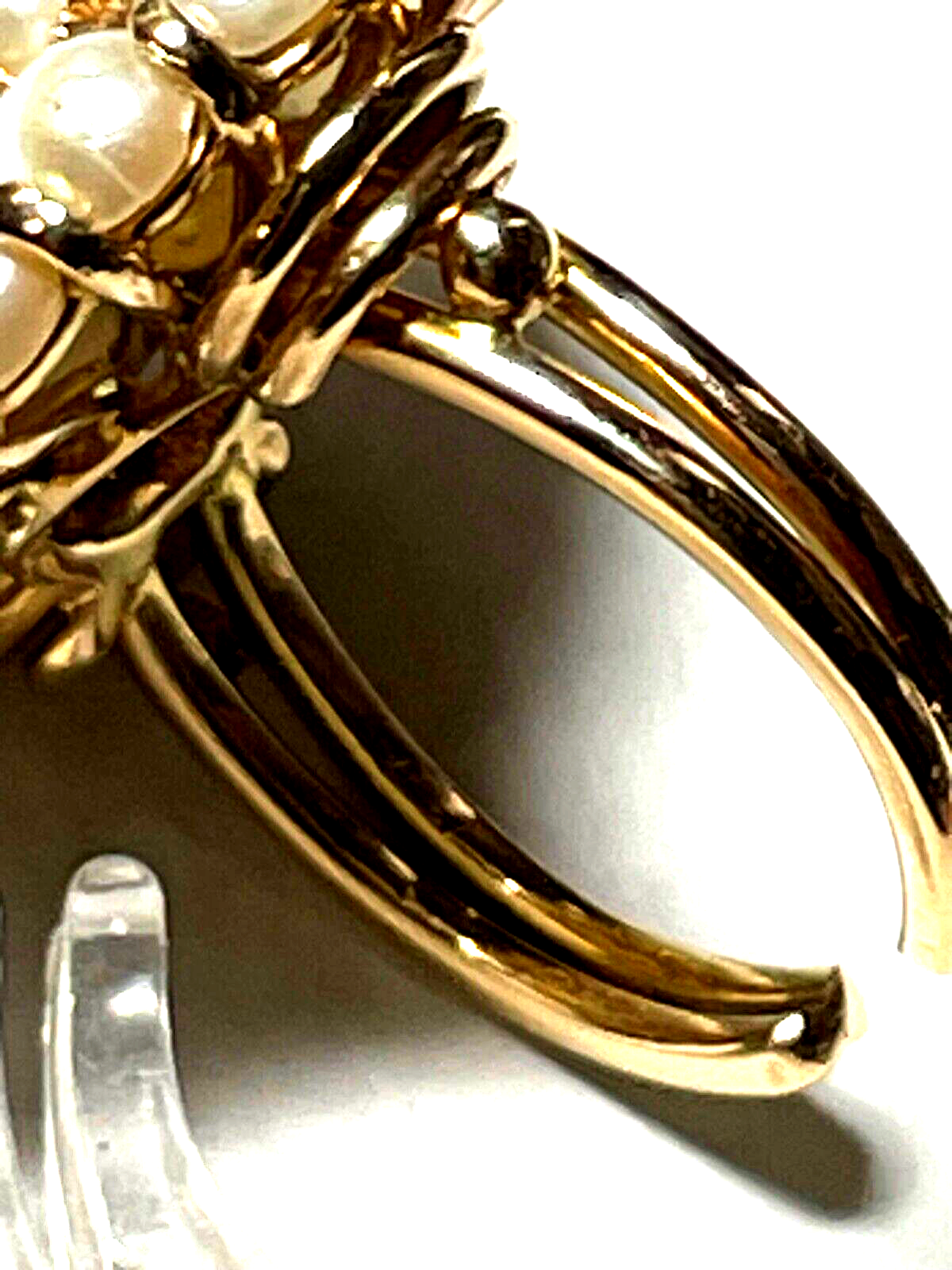 750 Gold 18 K Ring Perlen Brillant 0,25 ct offene Schiene Anfertigung Juwelier6