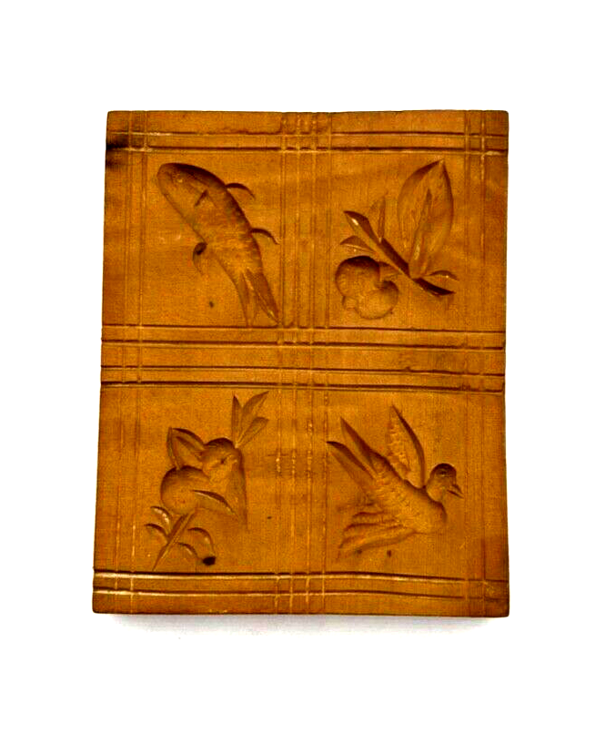 Antik Holzmodel Springerle Model Backform Holz Handarbeit 4 diverse Motive1