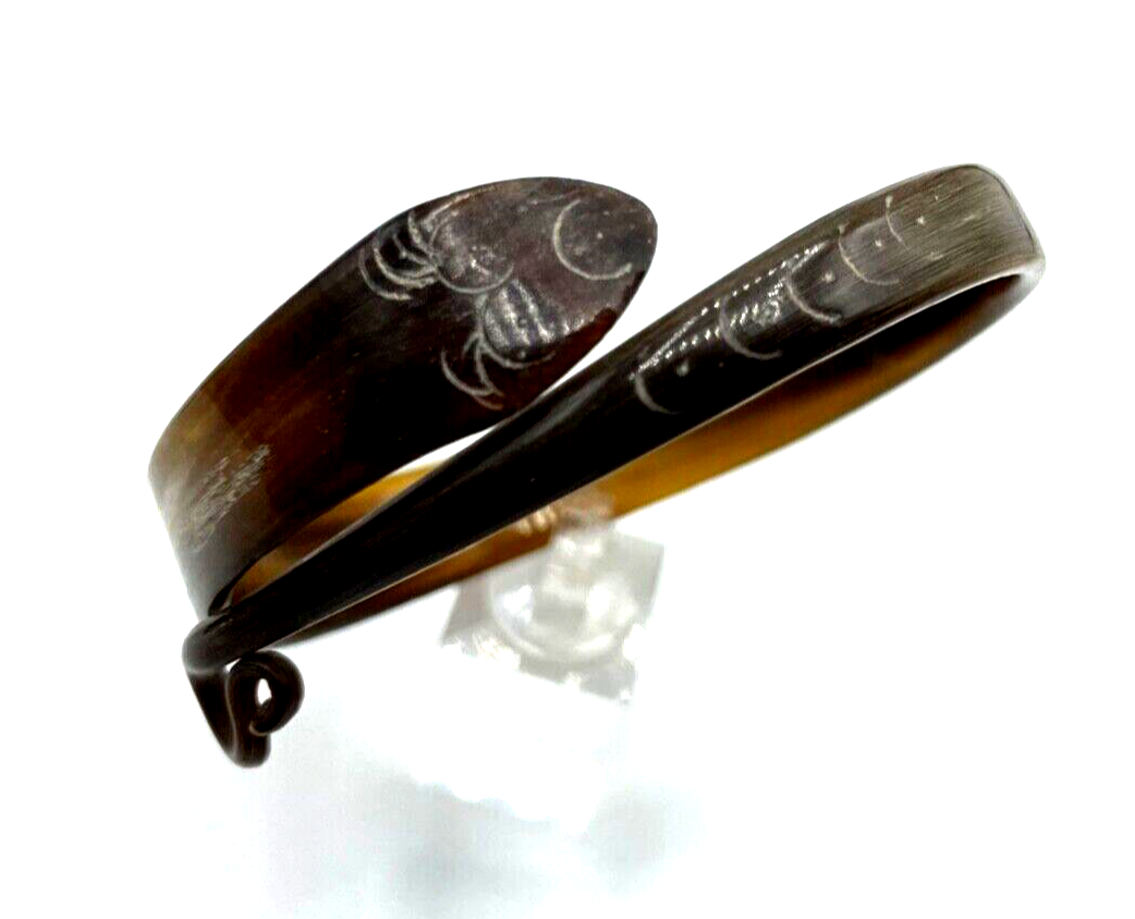 Antik Horn Armreif Schlange Handarbeit unisex sehr gepflegt um 1900-19208