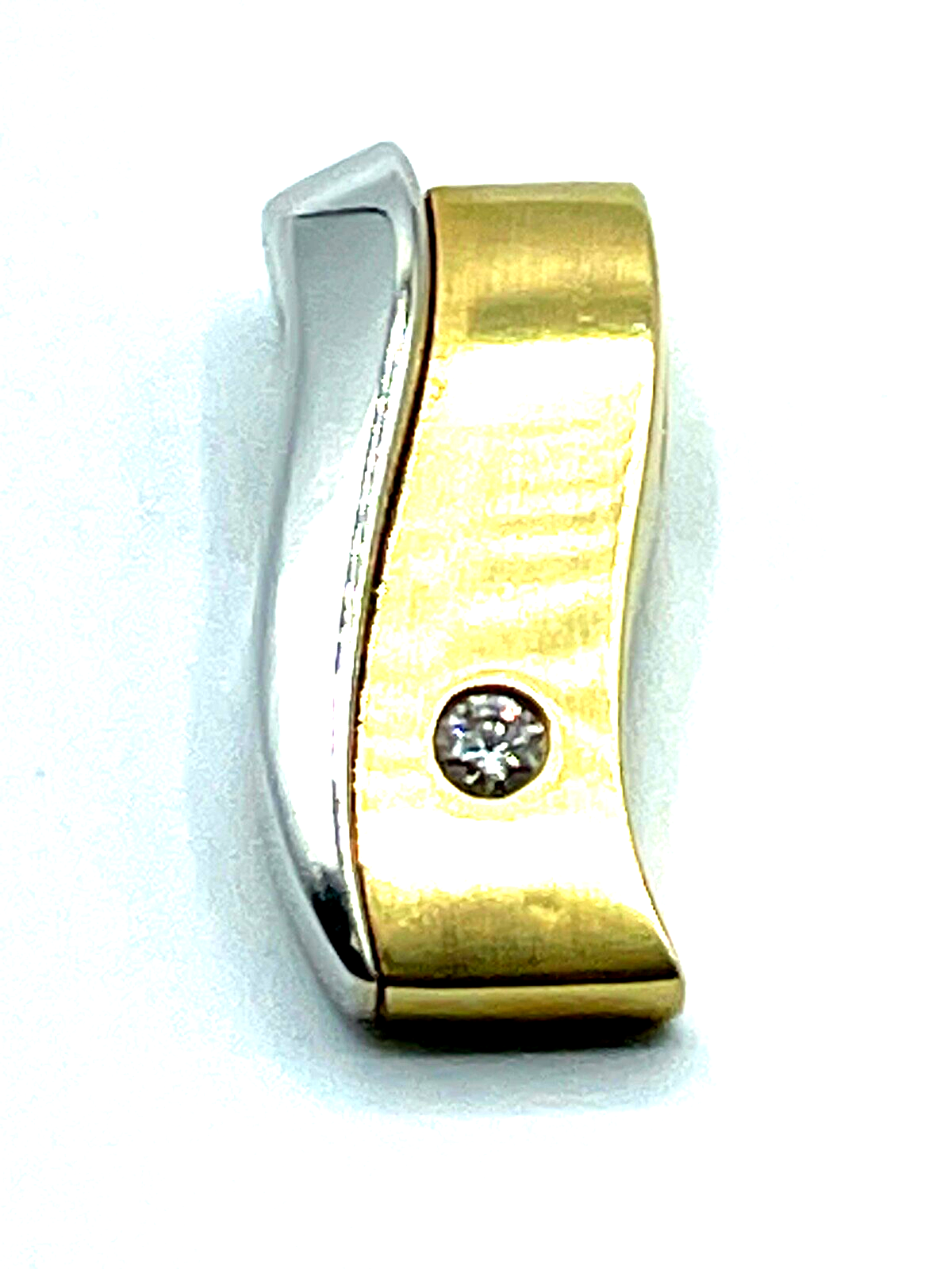 Massiv 750 Gold 18 K Gold Gleiter Schieber Anhänger 0,07 ct Brillant Juwelier8