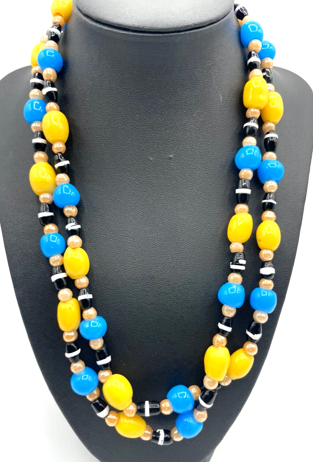 Original Charleston Kette handgemachte Glasperlen Flapper Halskette 20er J L 1054