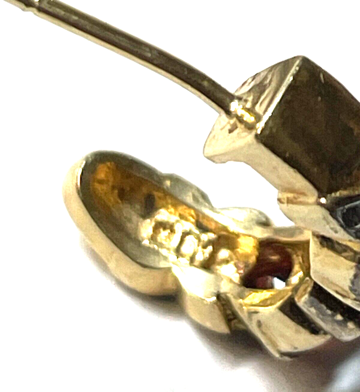 925 Silber vergoldet Ohrringe Ohrstecker lila + weiße Farbsteine  gepfl.7