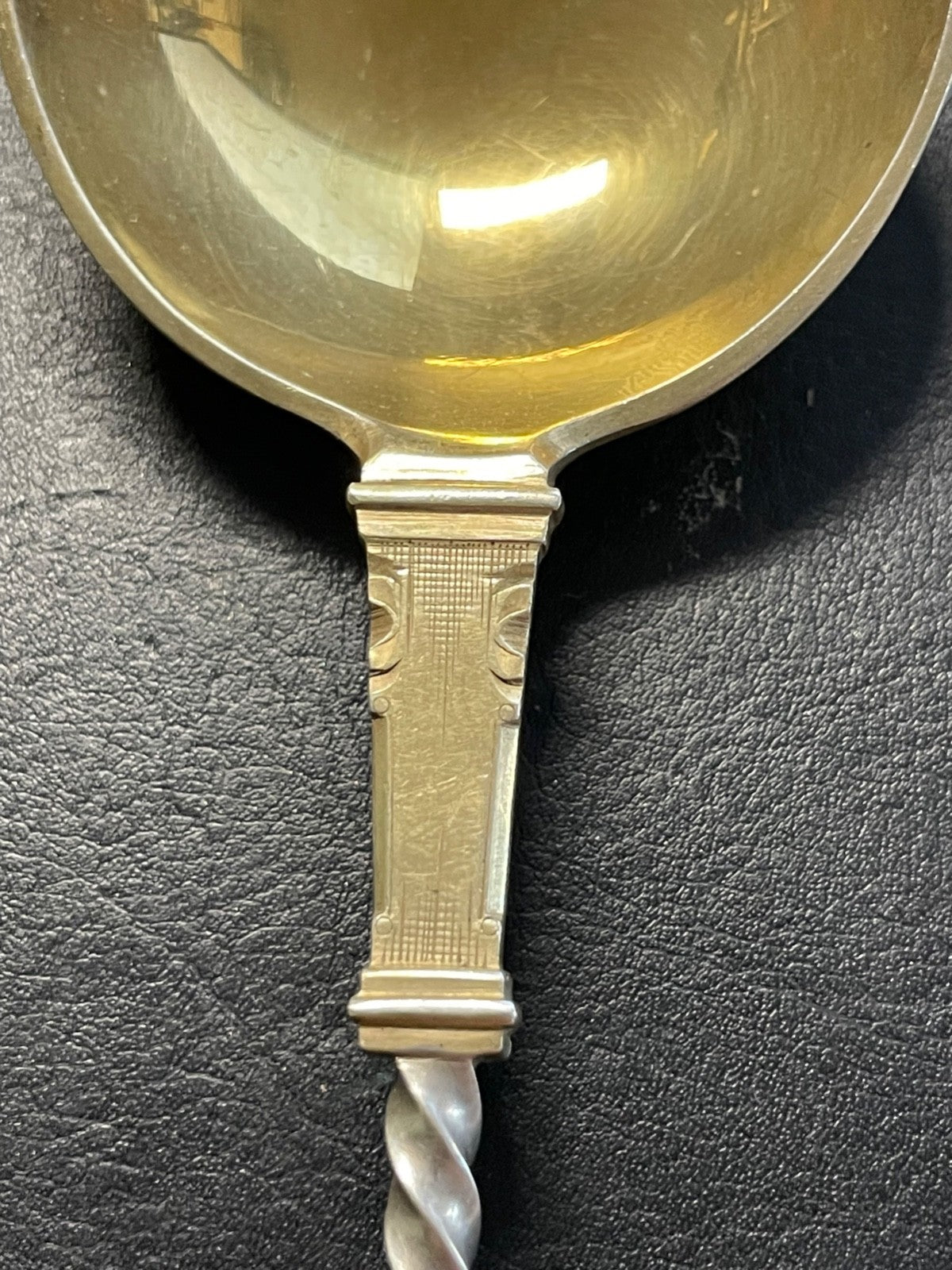 Antik großer 800 Silber G. Schwartzkopf Löffel Kaviarlöffel Historismus L 17,8cm1