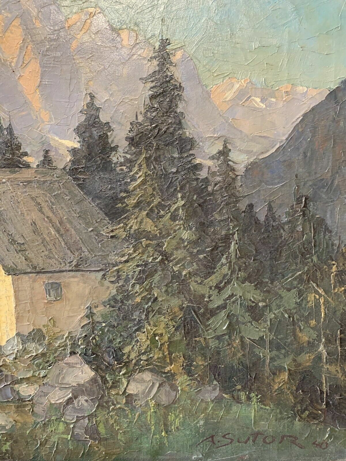 Adalbert Sutor - Ölgemälde - Öl auf Leinwand - ungerahmt - Tiroler Kapelle4
